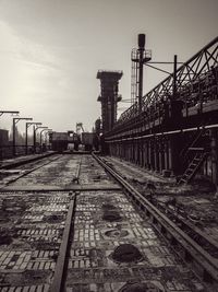 View of railroad tracks against sky