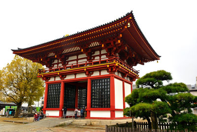 View of temple building against sky