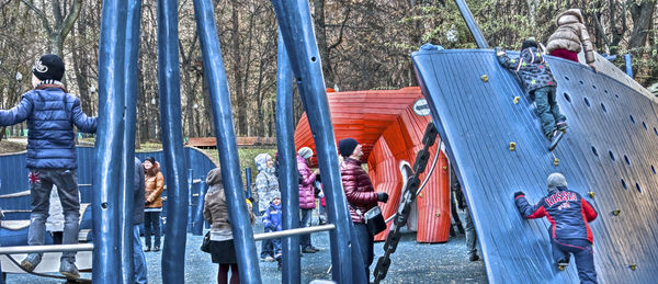 Group of people walking outdoors