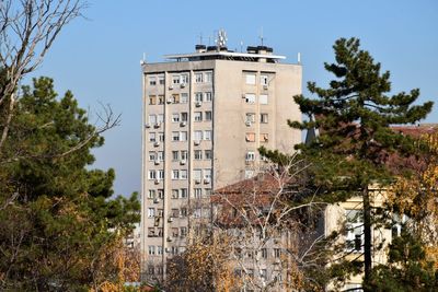 Low angle view of buildings against sky