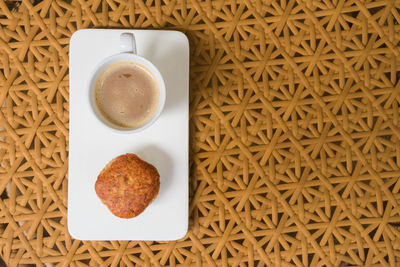 Directly above shot of coffee cup