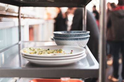 Close-up of food on table in restaurant