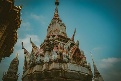 Low angle view of temple against sky