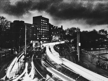 Road in city against sky