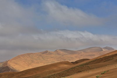 Scenic view of desert against sky