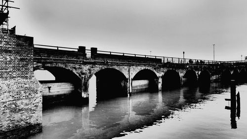 Bridge over river against sky