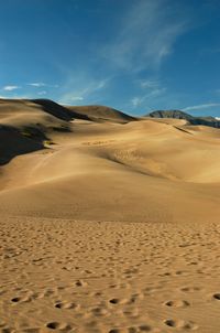 Idyllic shot of sand dunes in desert