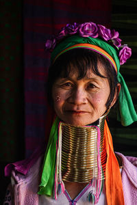 Close-up portrait of a woman