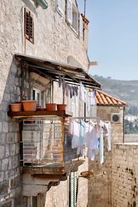 Laundry drying from dubrovnik walls