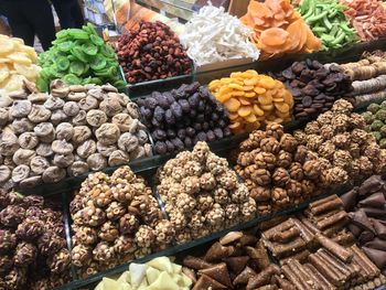Various fruits for sale at market in istanbul 