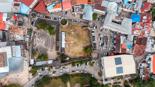 Aerial view stone town, zanzibar