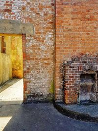 Closed door of old building