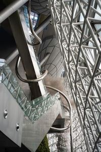 High angle view of staircase in building