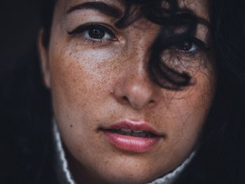 Close-up portrait of young woman