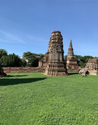 View of temple against blue sky