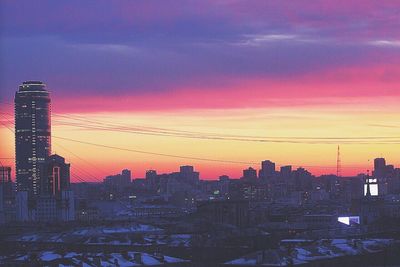 Cityscape at sunset