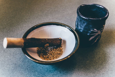 Close-up of coffee cup