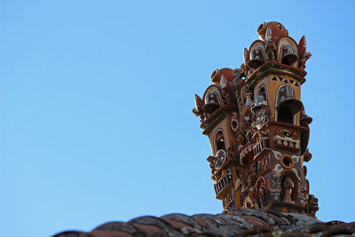 Low angle view of temple against clear sky
