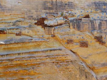 Full frame shot of old wall