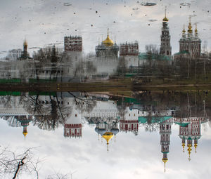 Reflection of buildings in water