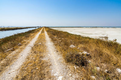 Salt pan near margherita di savoia, apulia, italy