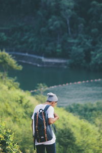 Full length of man standing on field