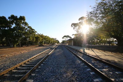 Railroad tracks against sky