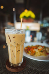 Close-up of drink on table