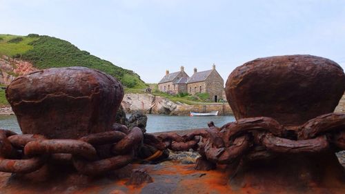 Fountain in front of building