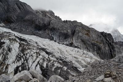 Close-up of mountain against sky