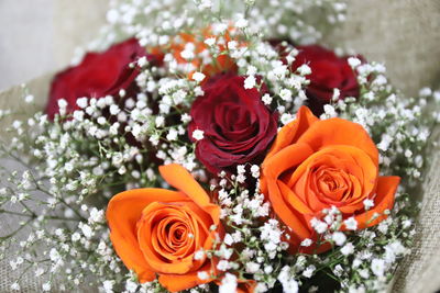 Close-up of rose bouquet