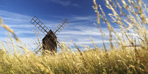 Windmill on meadow