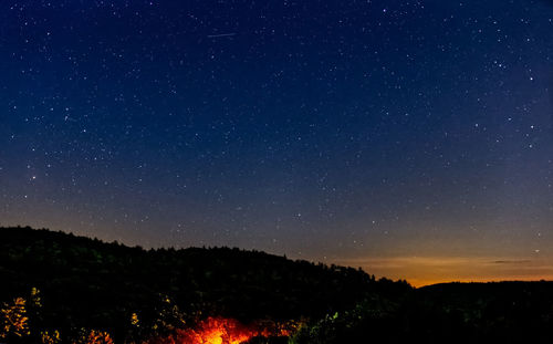 Night sky with the milkyway on the rise