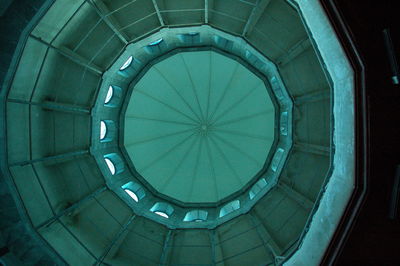 Low angle view of skylight in building