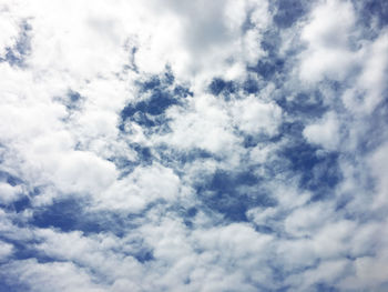 Low angle view of clouds in sky