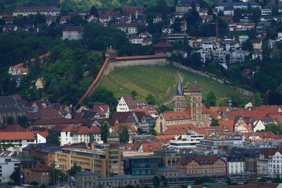 High angle view of cityscape