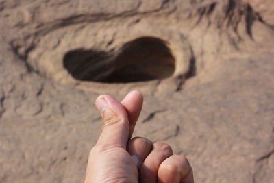 Close-up of human hand