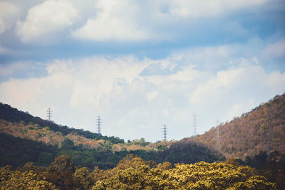 The mountain has antennas for comprehensive communication.