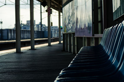 Empty chairs in building