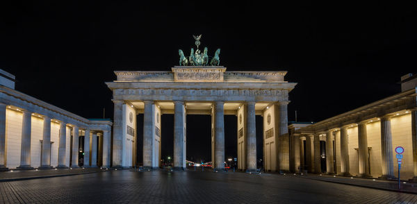 View of historical building at night