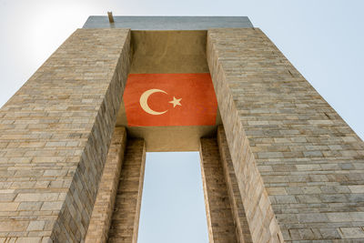 Low angle view of building against clear sky