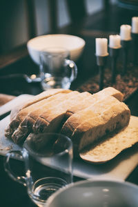 Close-up of drink served on table