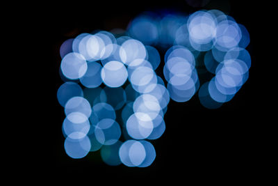 Defocused image of illuminated lights