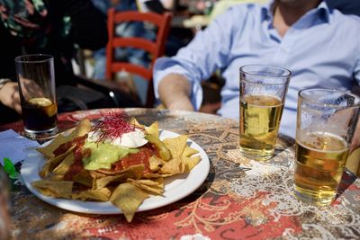Close-up of food on table