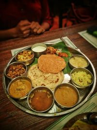 Close-up of served food