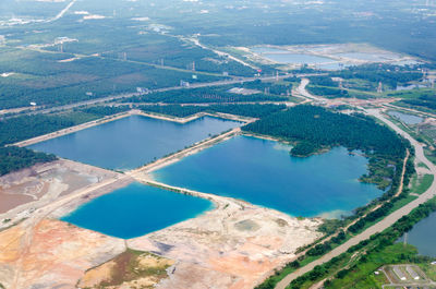 High angle view of swimming pool