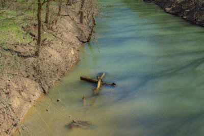High angle view of a lake