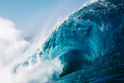 Water splashing in sea