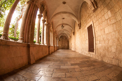 Empty corridor of building