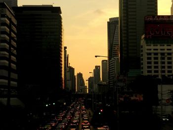 View of skyscrapers in city